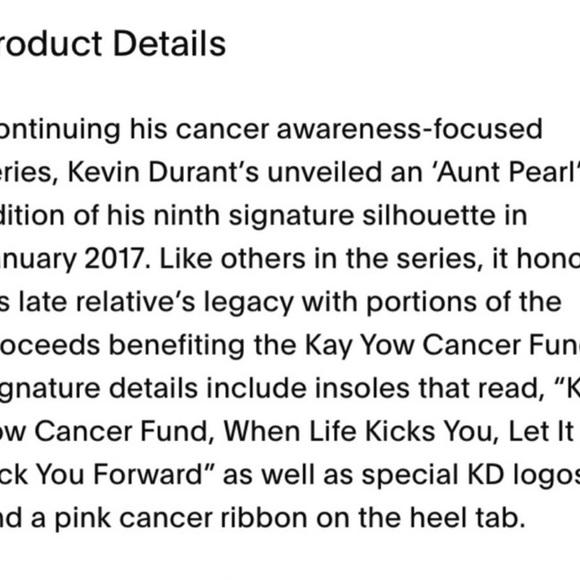 NIKE KEVIN DURANT KD 9 'AUNT PEARL' Basketball 10.5 - Picture 6 of 6